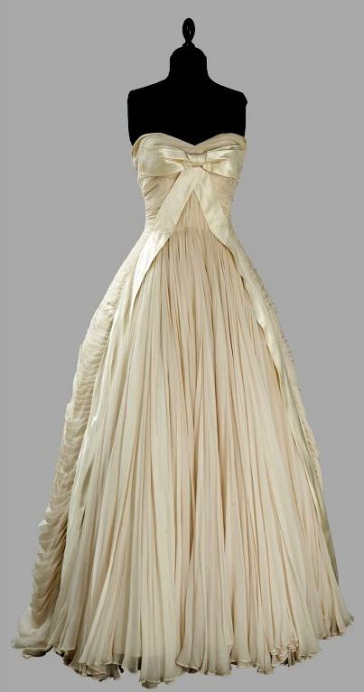 Ivory Strapless A-Line Long Formal Party Dress Vintage Evening Dress, DP4976