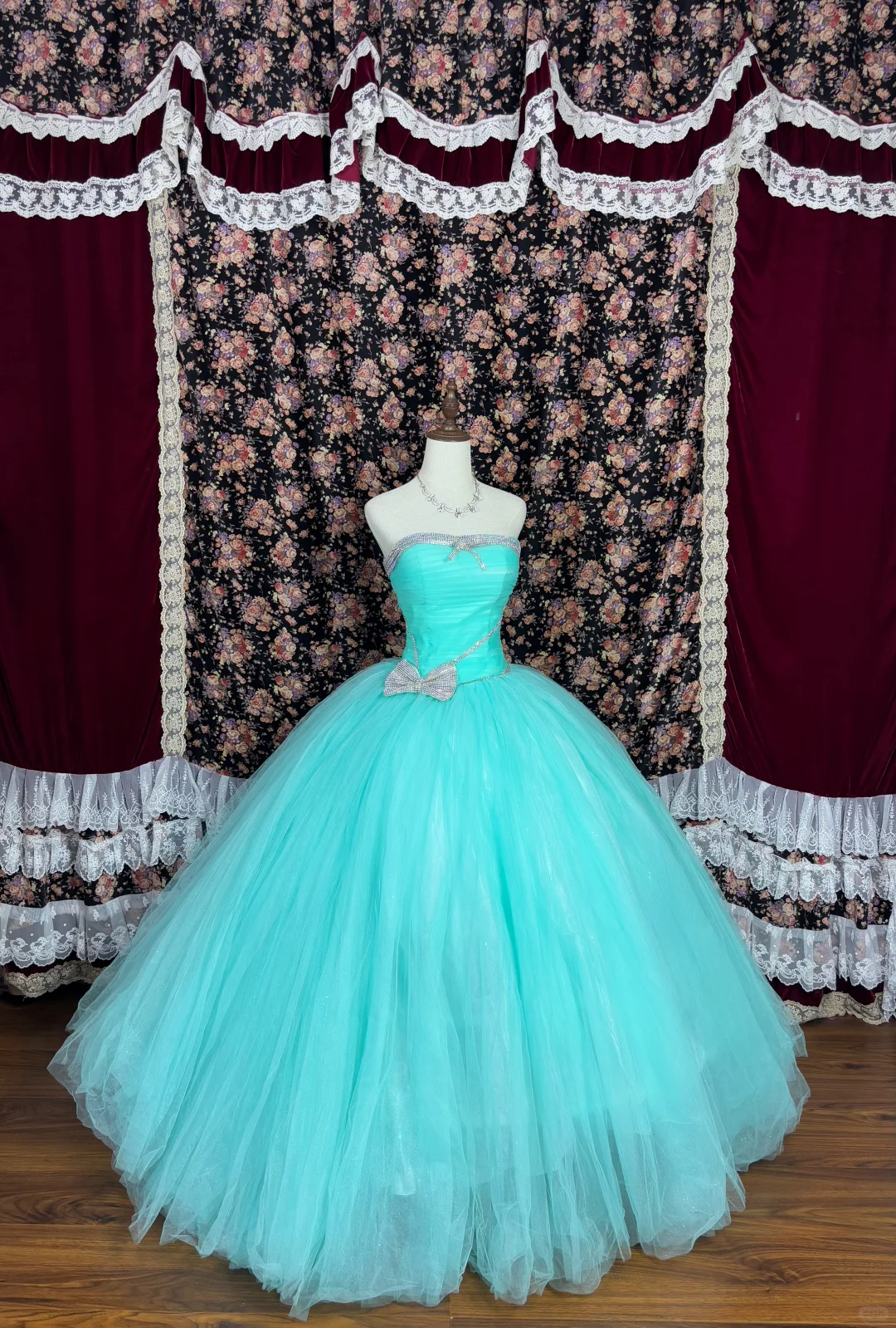 Gorgeous Shiny Beaded Sweet 16 Quinceanera Strapless A-Line Floor-length Prom Dress Evening Dress Ball Gown DP6413