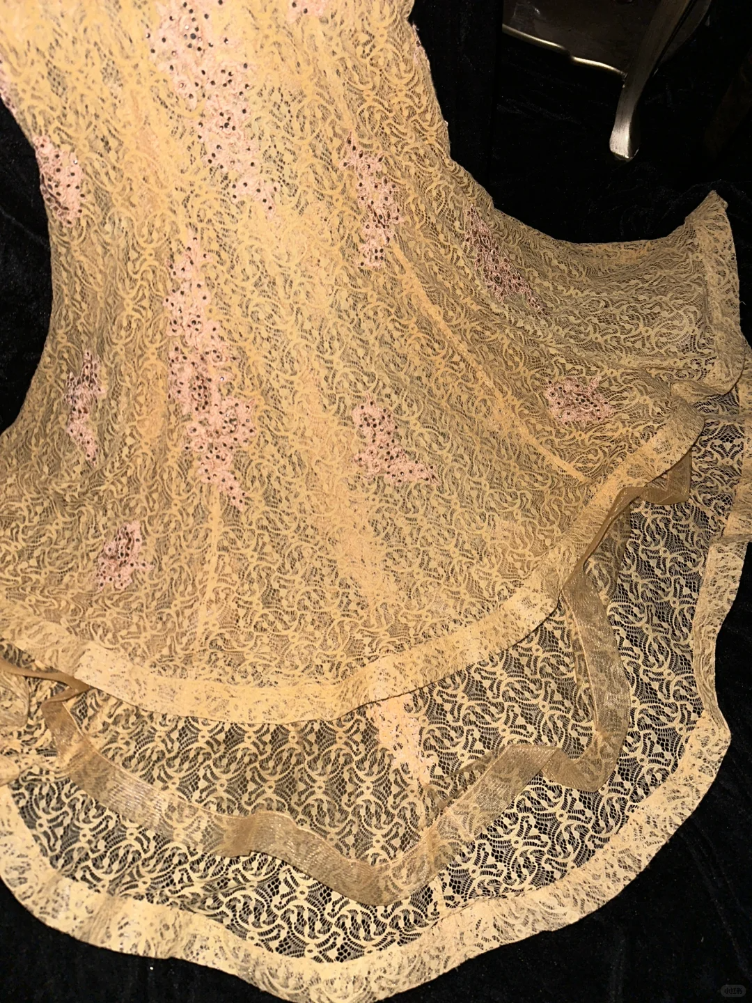 Vintage Champagne Lace Mermaid Sleeveless Beaded Embroidery Evening Gown DP7294