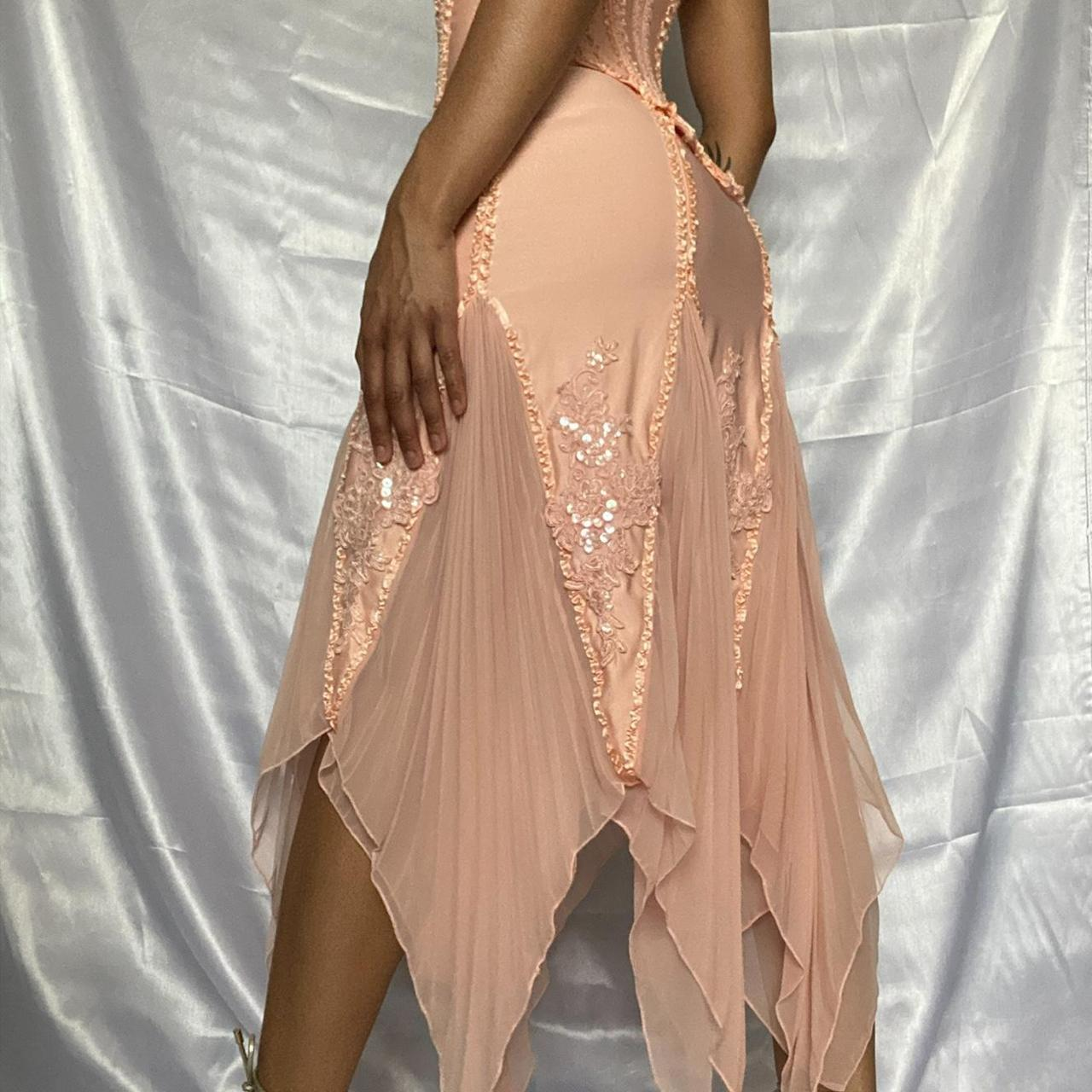 Unique 2 Pieces Appliques Ruffles Long Prom Dress Birthday Outfits, DP3418