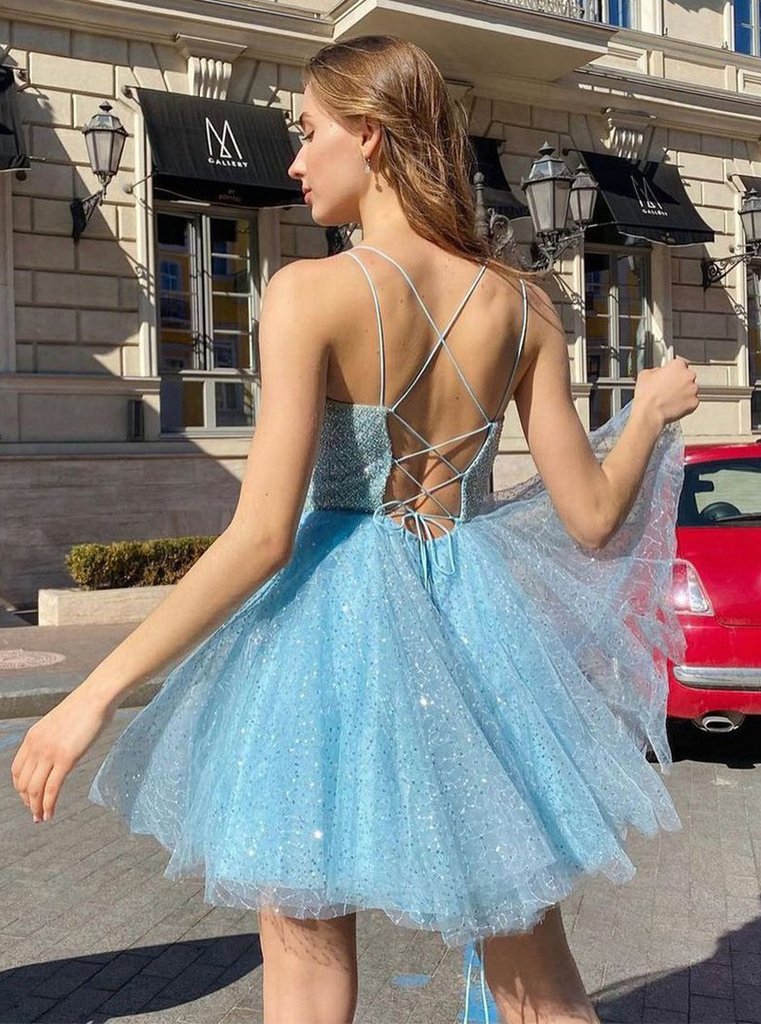 Pretty A-line Homecoming Dresses With Stars,DS2696