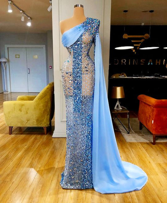 Robes de soirée luxueuses sans manches, DS4744