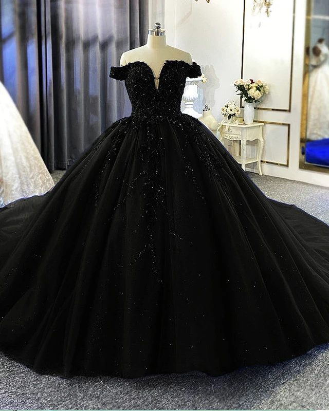 Ball Gown Black Prom Dress Long Quinceanera Dress,Sweet 16 Prom Dress DSProm Ball Gown Black Prom Dress Long Quinceanera Dress,Sweet 16 Prom Dress DSProm