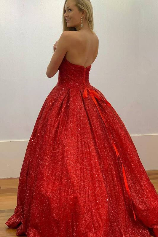 Red Sparkling Prom Dress Long 2022, Formal Ball Dress, Evening Dress, Dance Dresses, School Party Gown,DS4273