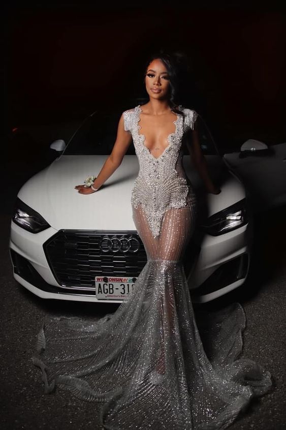 Glamorous Mermaid Evening Gowns Black Girl Sequin Prom Dresses,BL18619 DSProm Glamorous Mermaid Evening Gowns Black Girl Sequin Prom Dresses,BL18619 DSProm