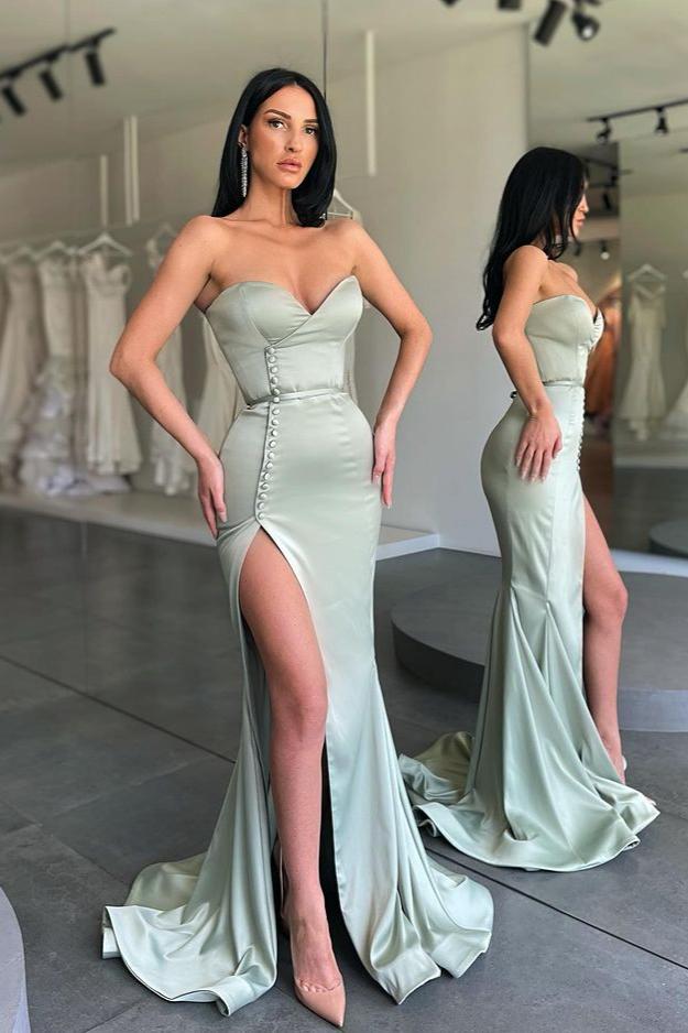 GORGEOUS SWEETHEART MERMAID LONG PROM DRESS WITH SIDE SLIT,DS3526
