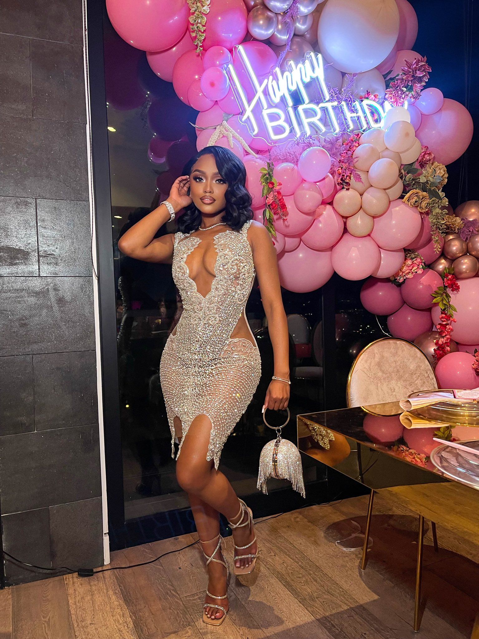 Fashion Sparkly Beaded 16th Birthday Outfit Bodycon Hoco Dress DS14015 DSProm Fashion Sparkly Beaded 16th Birthday Outfit Bodycon Hoco Dress DS14015 DSProm