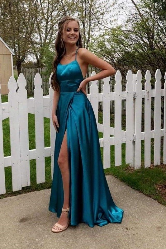 A-Line Simple Stunning Long Prom Dresses Formal Evening Gowns,DS4576