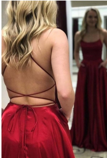 A-Line Simple Stunning Long Prom Dresses Formal Evening Gowns,DS4576