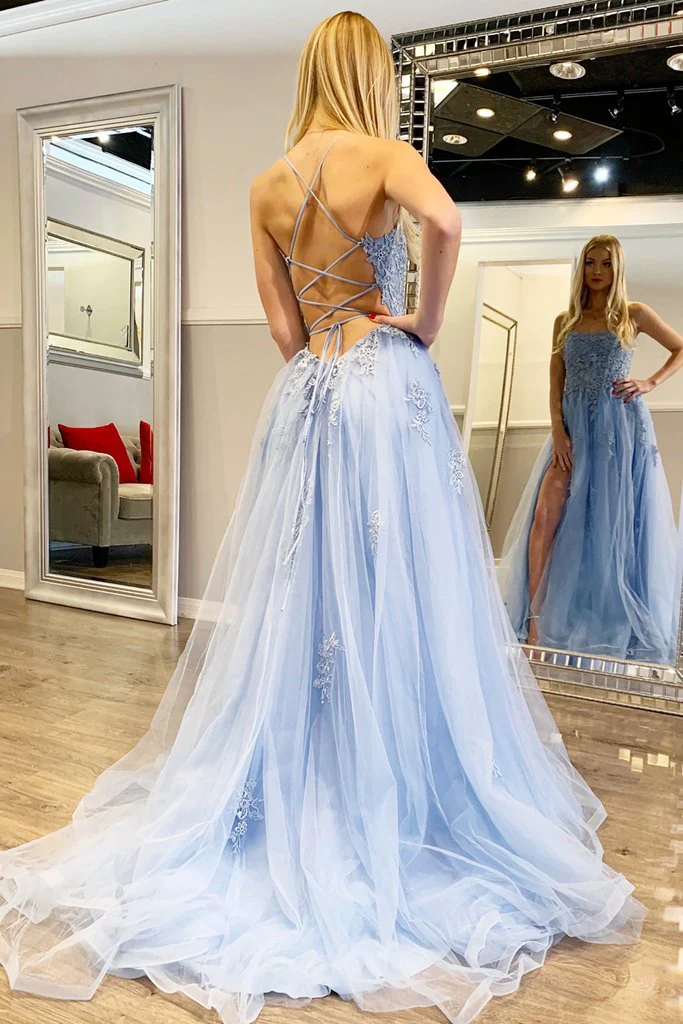 Robe de bal longue trapèze en tulle avec appliques, robe de soirée d'hiver, DS9604