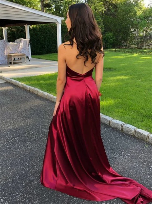 Robe de bal sexy fendue, robe de soirée, robe pour occasions spéciales, robe de soirée, robe de remise de diplôme, DS4622