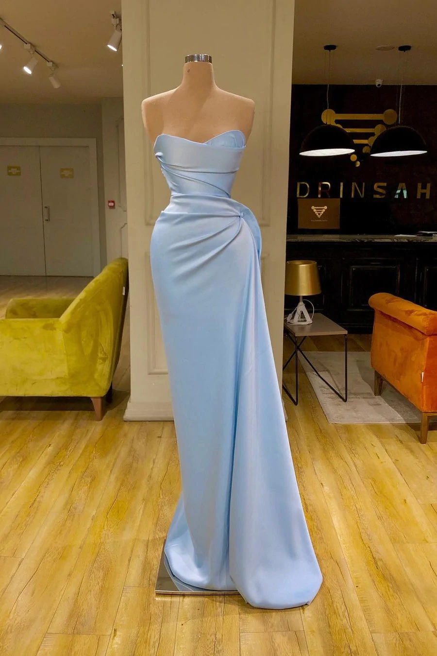 Blaue Meerjungfrau Sweetheart Günstige Lange Ballkleider,Abend Party Kleider,DS5027