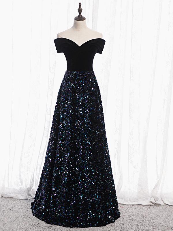 shiny black prom dress Black Sequin Dresses Sparkling Styles for Night & Events The Dress Outlet