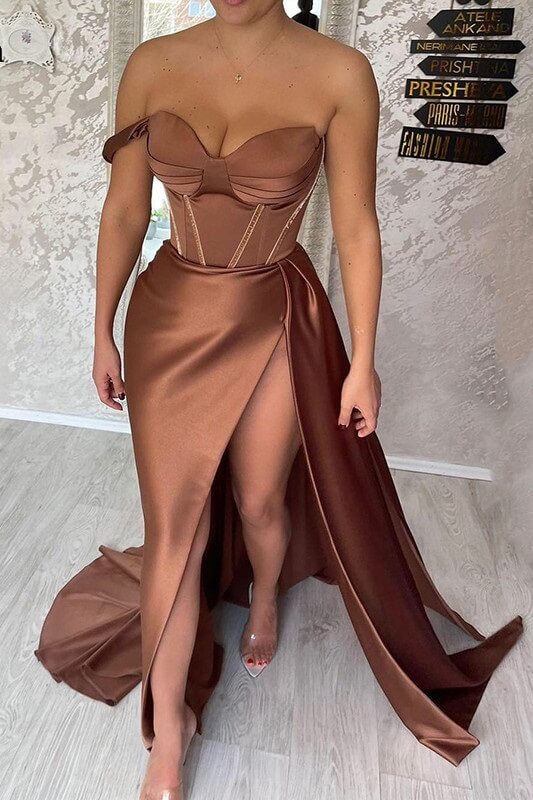 Chocolate Sweetheart Formal Evening Gowns Sexy Corset Prom Dresses,Sid DSProm Chocolate Sweetheart Formal Evening Gowns Sexy Corset Prom Dresses,Sid DSProm
