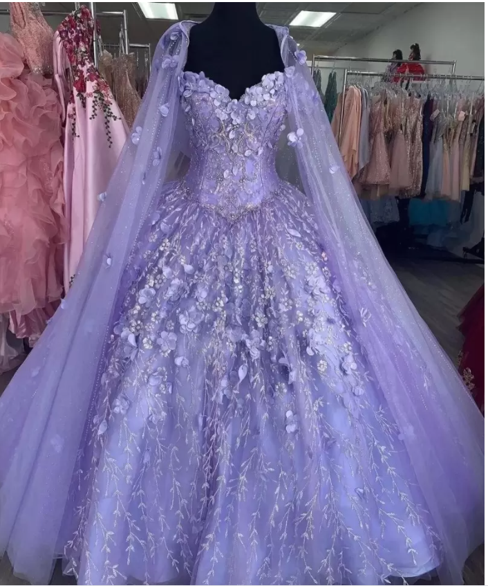 Floral Quinceanera Dresses With Warp Off Shoulder Puffy Skirt Lace Embroidery Princess Sweety 16s Girls , Ball Gown,DS4346