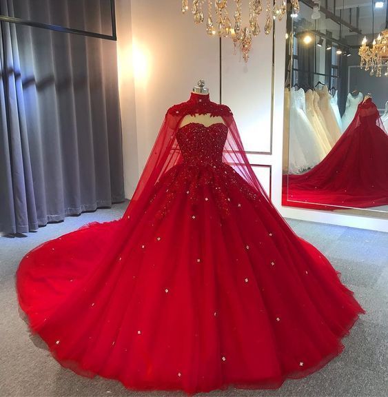 Tulle Ball Gown Wedding Dress With Cape Prom Dresses, Evening Dresses DSProm Tulle Ball Gown Wedding Dress With Cape Prom Dresses, Evening Dresses DSProm