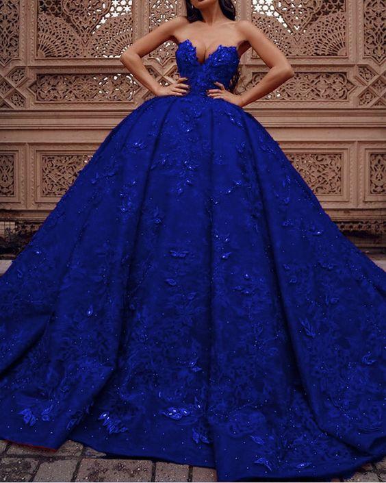 royal blue lace prom dresses ball gown sweetheart corset,DS4354 DSProm royal blue lace prom dresses ball gown sweetheart corset,DS4354 DSProm
