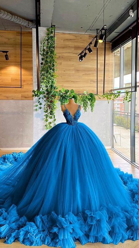 Elegant blue ball gown Long Prom Dress,DS4355 DSProm Elegant blue ball gown Long Prom Dress,DS4355 DSProm