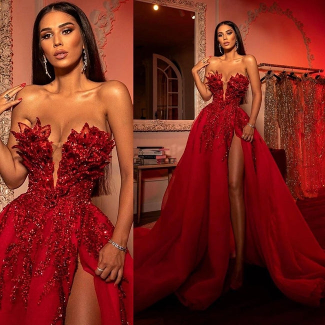 See Through Tulle Sexy Prom Dresses Cheap | Beads Appliques Sleeveless DSProm See Through Tulle Sexy Prom Dresses Cheap | Beads Appliques Sleeveless DSProm