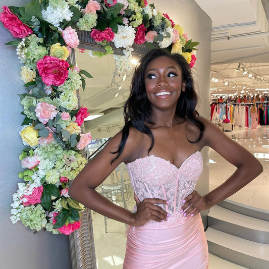 Sexy Pink Fitted Sweetheart Mini Party Dress,DS3121