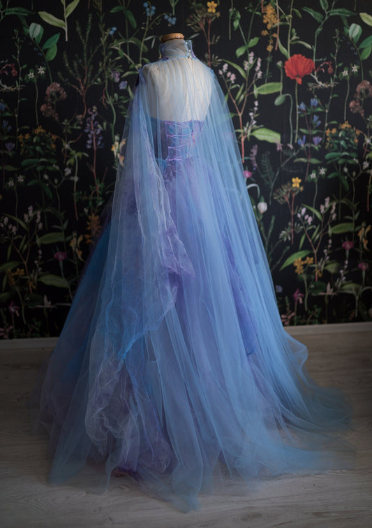 Elegant lace embroidery tulle Long Prom Dress,DS4372