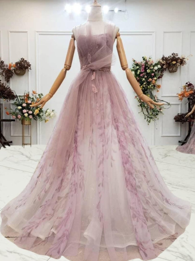Designer-Kleid in Altrosa, maßgeschneidert, Party- und Anlasskleidung, DP24589