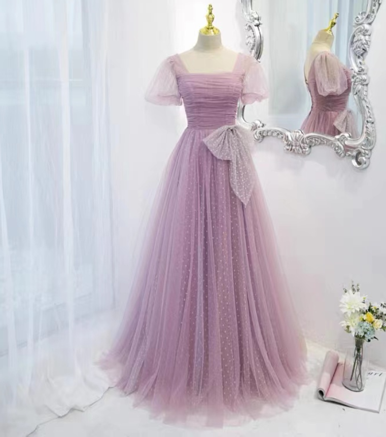 Lila Abendkleid, temperamentvolles Damenkleid, Traumfeenkleid, Maßanfertigung, DP24586