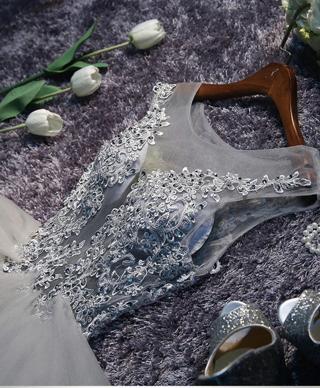 Homecoming-Kleider, süßes unregelmäßiges kurzes Ballkleid aus Tüllspitze, Homecoming-Kleid, DP24577