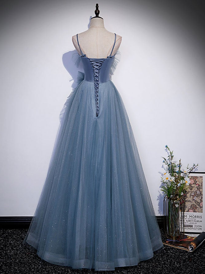 Ballkleider, Langes Ballkleid aus Tüll, A-Linien-Abendkleid, DP24573