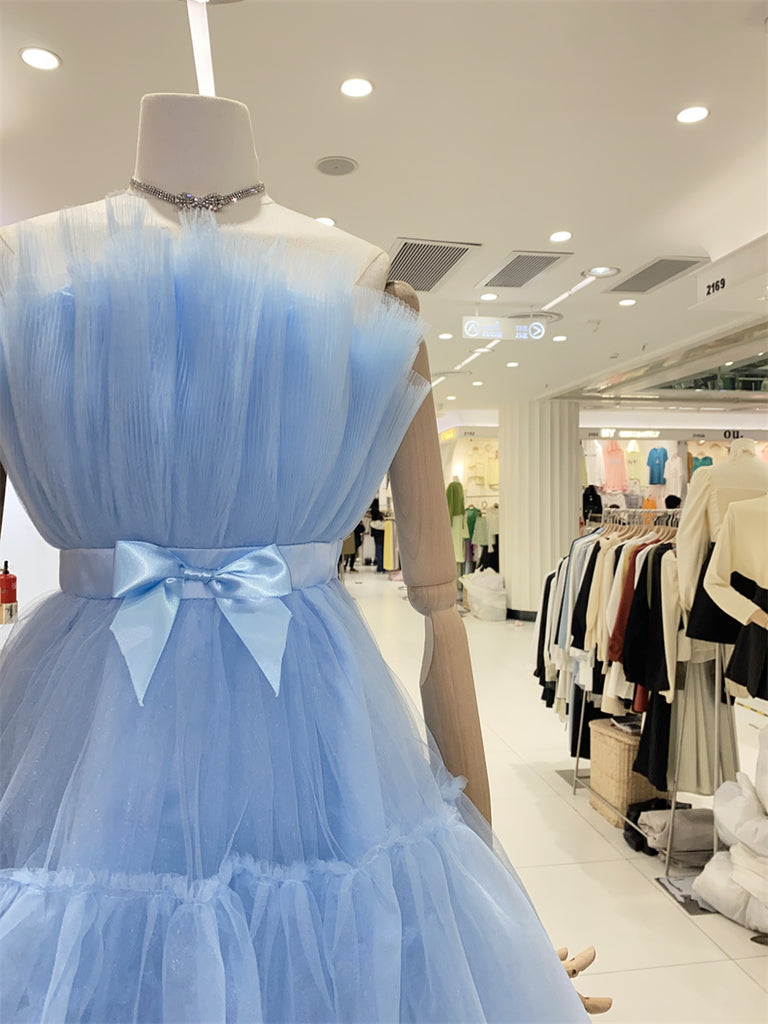 Homecoming-Kleider, Tüll-Partykleid mit Schleife, schöne Abendkleider, Homecoming-Kleid, DP24565