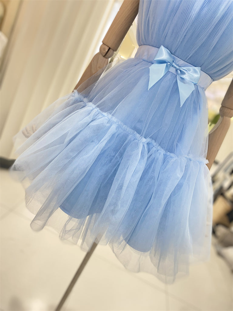 Homecoming-Kleider, Tüll-Partykleid mit Schleife, schöne Abendkleider, Homecoming-Kleid, DP24565