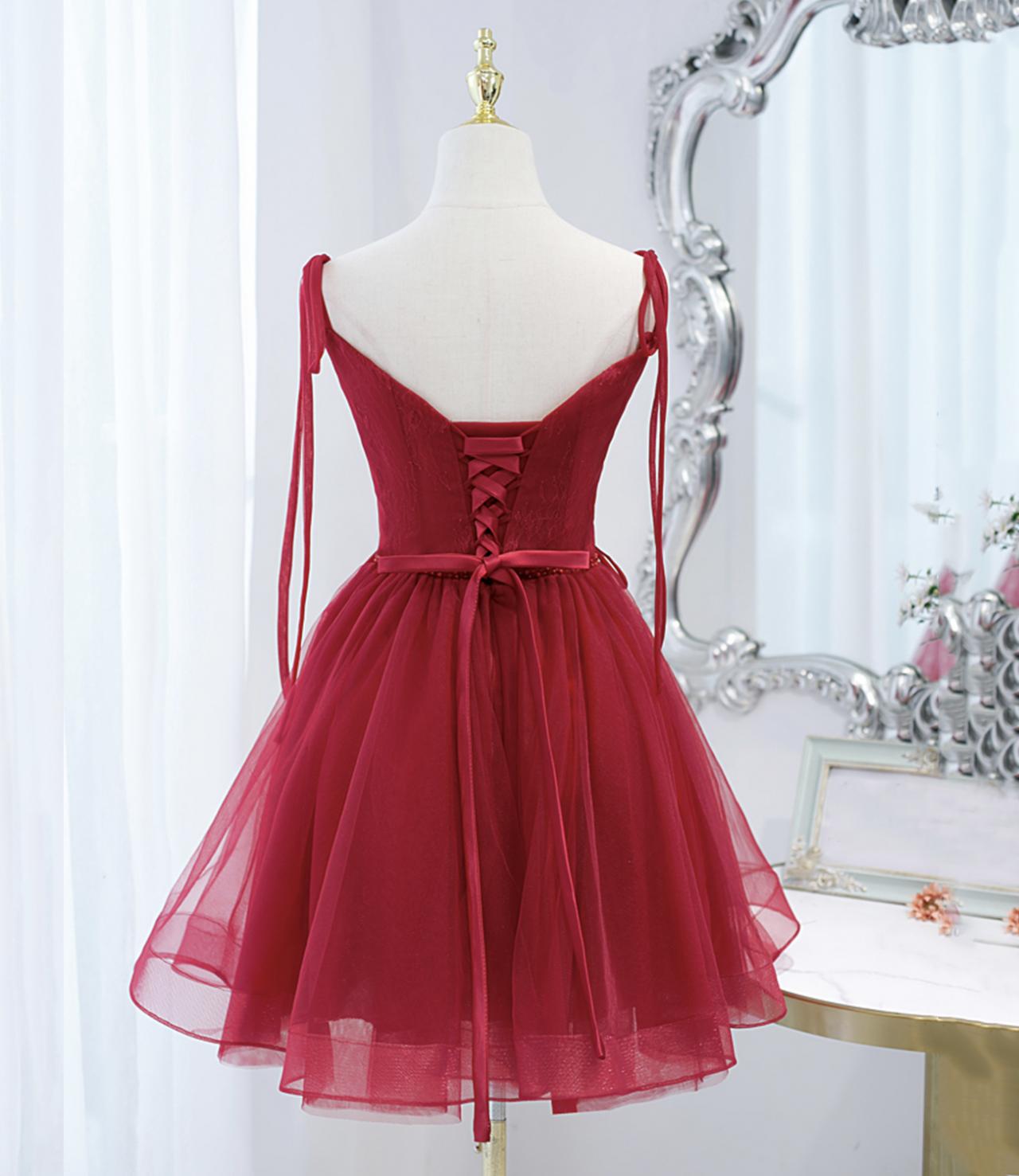 Homecoming-Kleider, kurzes Ballkleid mit Tüll-Schnürung, Partykleid, DP24562