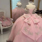 Elegant Sweetheart Pink Beaded Applique Sweet 16 Quinceanera A-Line Floor-length Prom Dress Birthday Dress Evening Dress Ball Gown DP6446