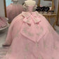 Elegant Sweetheart Pink Beaded Applique Sweet 16 Quinceanera A-Line Floor-length Prom Dress Birthday Dress Evening Dress Ball Gown DP6446