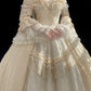 Gorgeous Ivory Sweetheart Lace Off-the-shoulder Long-sleeve A-Line Wedding Dress Ball Gown Prom Dress Evening Dress DP6573