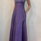 Elegant Purple Spaghetti Straps A-Line Vintage Long Party Dress, DP3988