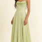 Vintage Sage Green Spaghetti Strap A-Line Evening Gown DP8272