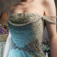 Vintage Light Green Off-the-shoulder Sparkling Beaded Design A-line Short Homecoming Dress DP6056