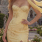 Dreamy Floral Embroidered Strapless Sweetheart Mermaid Evening Gown with Flowing Scarf DP8160