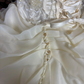 Vintage Ivory Off-Shoulder Wedding Dress A-Line Tiered Ruffles Bridal Gown DP7103