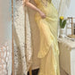 Elegant Pale Yellow Chiffon Beaded Halter-Neck Mermaid Prom Dress DP8181