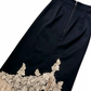 Black Satin Champagne Glitter Lace Two Piece Spaghetti Strap Corset Top Mermaid Evening Gown DP3161