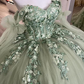 Sage Green Sweet 16 Quinceanera Dress Ball Gown Birthday Party Dress, DP3632