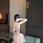 Elegant Pink 3D Floral Lace Sleeveless A‑Line Homecoming Dress DP8814