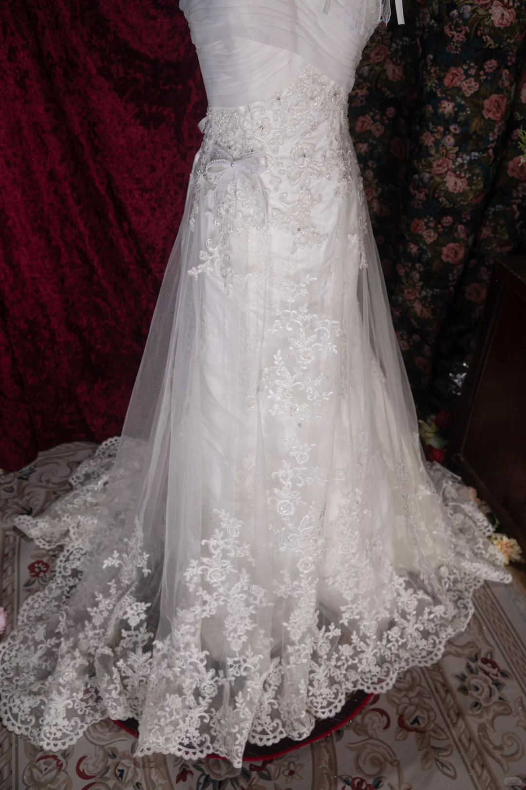 plus size long a line dresses Vintage Strapless Sweetheart A-Line Lace Tulle Floral Embroidery & She –  DSProm