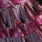 Vintage Fuchsia Strapless Satin Tiered Ruffles A-Line Evening Gown DP7382