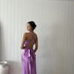 Yellow V Neck Backless Elegant Party Dress Wedding Guest Dress, DP2861