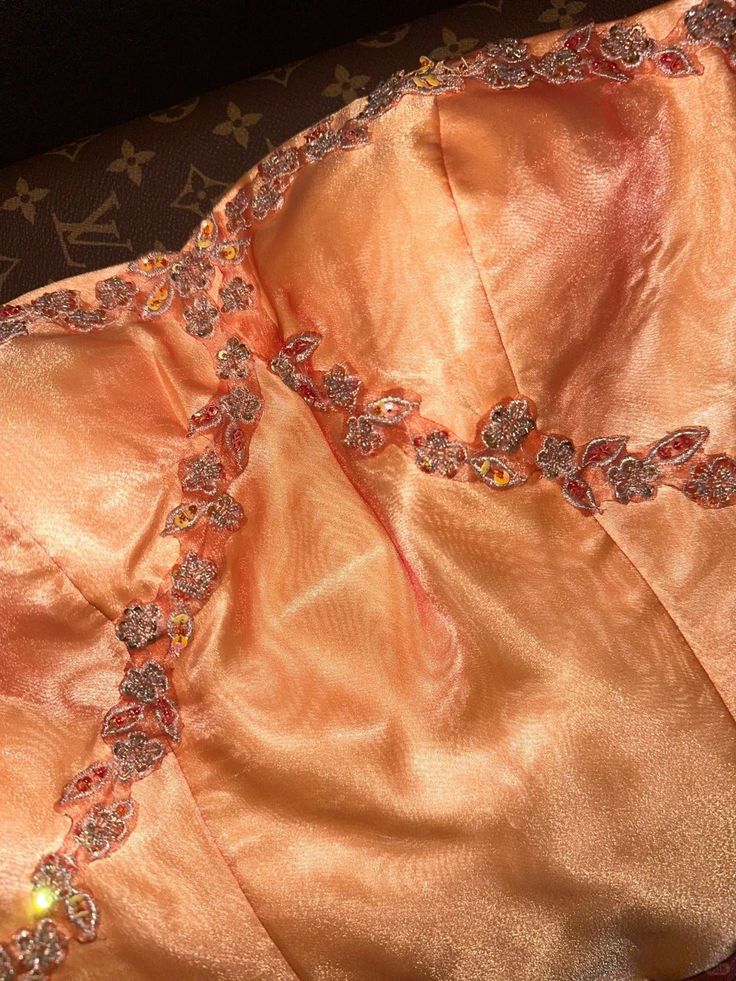 Vintage Bronze Ombre Ball Gown Strapless Tulle Overlay Satin Princess Dress DP7006