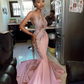 Black Girl Pink Black Girl Prom Dress Long Evening Gowns,BL18610