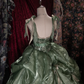 Glamorous Emerald Green Sequin V-Neck Tulle Ball Gown DP8343